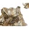 Set of 3 Gold Polystone Eclectic Floral Wall Decor, 17", 19", 26"